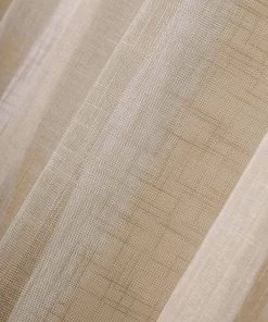 HIER_3120 Home Décor 2 Pack | Handmade Beige Faux Linen Curtains 52"x96", Curtain Panels With Chrome Grommets 27 HIER_3120 Home Décor 2 Pack | Handmade Beige Faux Linen Curtains 52