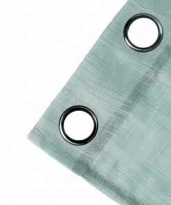 HIER_3120 2 Pack | Handmade Dusty Blue Faux Linen Curtains 52"x64", Curtain Panels With Chrome Grommets Home Décor 27 HIER_3120 2 Pack | Handmade Dusty Blue Faux Linen Curtains 52