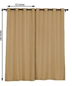 HIER_3120 2 Pack | Handmade Natural Faux Linen Curtains 52"x108", Curtain Panels With Chrome Grommets 19 HIER_3120 2 Pack | Handmade Natural Faux Linen Curtains 52
