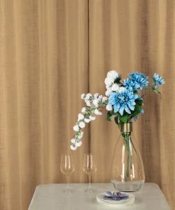 HIER_3120 2 Pack | Handmade Natural Faux Linen Curtains 52"x108", Curtain Panels With Chrome Grommets 23 HIER_3120 2 Pack | Handmade Natural Faux Linen Curtains 52