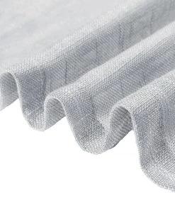 HIER_3120 Home Décor 2 Pack | Handmade Silver Faux Linen Curtains 52