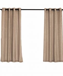 HIER_3120 Home Décor 2 Pack | Handmade Taupe Faux Linen Curtains 52"x64", Curtain Panels With Chrome Grommets 27 HIER_3120 Home Décor 2 Pack | Handmade Taupe Faux Linen Curtains 52