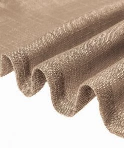 HIER_3120 Home Décor 2 Pack | Handmade Taupe Faux Linen Curtains 52"x64", Curtain Panels With Chrome Grommets 25 HIER_3120 Home Décor 2 Pack | Handmade Taupe Faux Linen Curtains 52