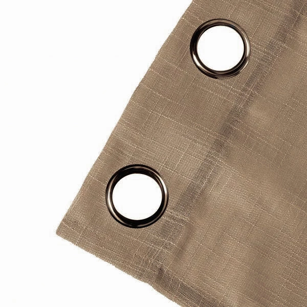 HIER_3120 Home Décor 2 Pack | Handmade Taupe Faux Linen Curtains 52"x64", Curtain Panels With Chrome Grommets 13 HIER_3120 Home Décor 2 Pack | Handmade Taupe Faux Linen Curtains 52"x64", Curtain Panels With Chrome Grommets