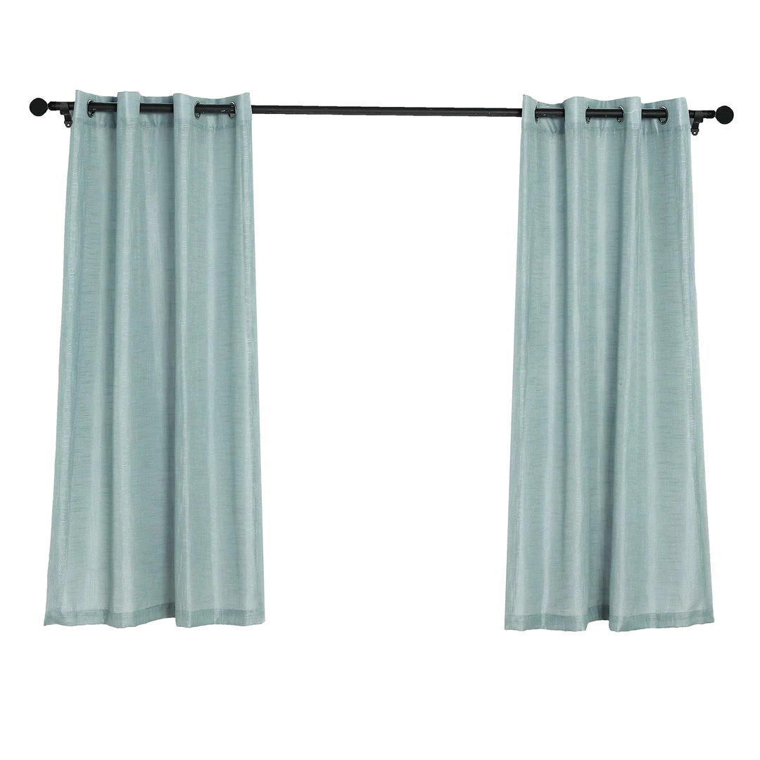 HIER_3120 2 Pack | Handmade Dusty Blue Faux Linen Curtains 52"x64", Curtain Panels With Chrome Grommets Home Décor 16 HIER_3120 2 Pack | Handmade Dusty Blue Faux Linen Curtains 52"x64", Curtain Panels With Chrome Grommets Home Décor
