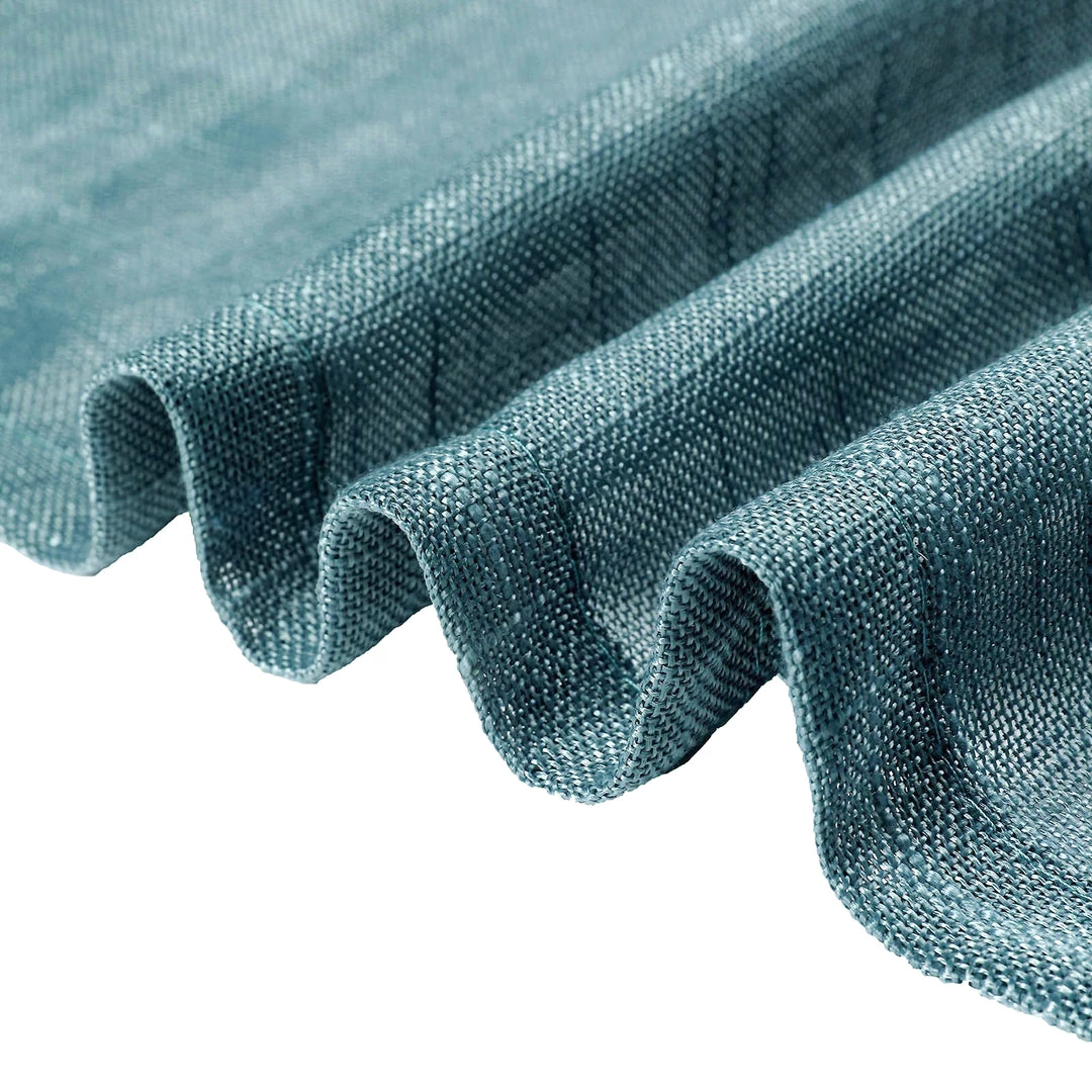 HIER_3120 2 Pack | Handmade Blue Faux Linen Curtains 52"x96", Curtain Panels With Chrome Grommets Home Décor 13 HIER_3120 2 Pack | Handmade Blue Faux Linen Curtains 52"x96", Curtain Panels With Chrome Grommets Home Décor