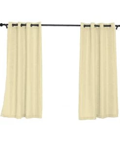 HIER_3120 2 Pack | Handmade Ivory Faux Linen Curtains 52"x64", Curtain Panels With Chrome Grommets Home Décor 26 HIER_3120 2 Pack | Handmade Ivory Faux Linen Curtains 52