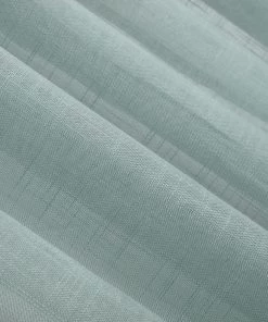 HIER_3120 2 Pack | Handmade Dusty Blue Faux Linen Curtains 52"x64", Curtain Panels With Chrome Grommets Home Décor 22 HIER_3120 2 Pack | Handmade Dusty Blue Faux Linen Curtains 52