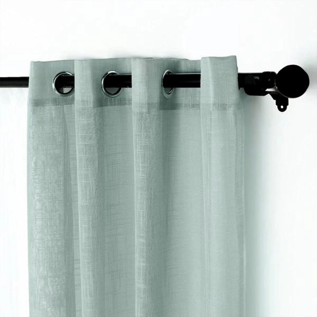 HIER_3120 2 Pack | Handmade Dusty Blue Faux Linen Curtains 52"x84", Curtain Panels With Chrome Grommets 13 HIER_3120 2 Pack | Handmade Dusty Blue Faux Linen Curtains 52"x84", Curtain Panels With Chrome Grommets