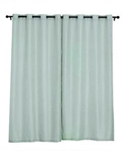 HIER_3120 2 Pack | Handmade Dusty Blue Faux Linen Curtains 52"x84", Curtain Panels With Chrome Grommets 18 HIER_3120 2 Pack | Handmade Dusty Blue Faux Linen Curtains 52