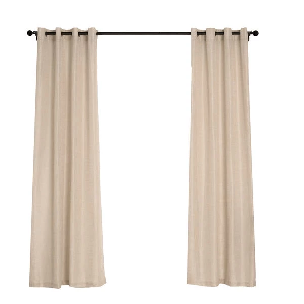 HIER_3120 Home Décor 2 Pack | Handmade Beige Faux Linen Curtains 52"x96", Curtain Panels With Chrome Grommets 16 HIER_3120 Home Décor 2 Pack | Handmade Beige Faux Linen Curtains 52"x96", Curtain Panels With Chrome Grommets