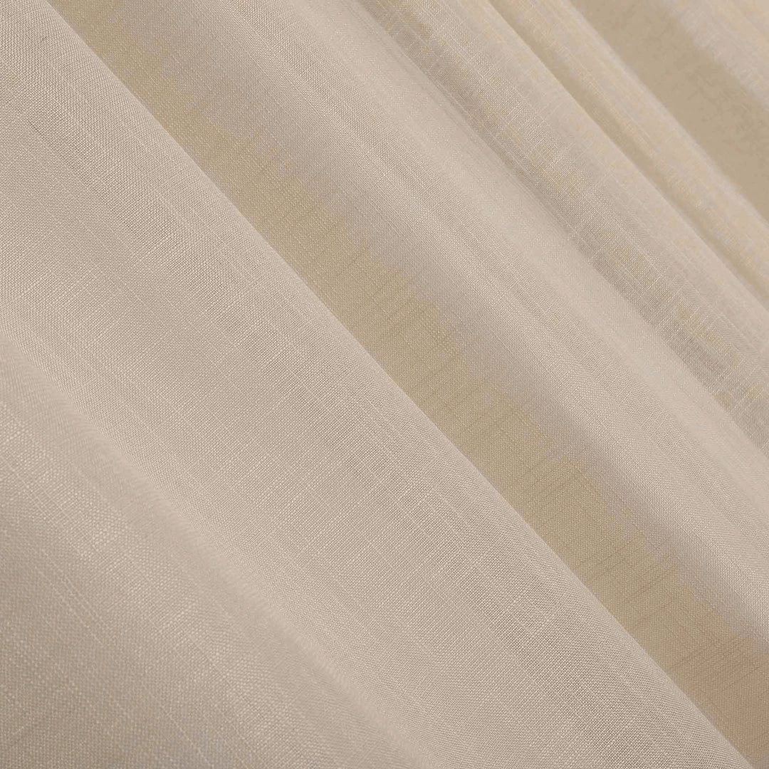HIER_3120 2 Pack | Handmade Beige Faux Linen Curtains 52"x64", Curtain Panels With Chrome Grommets 12 HIER_3120 2 Pack | Handmade Beige Faux Linen Curtains 52"x64", Curtain Panels With Chrome Grommets