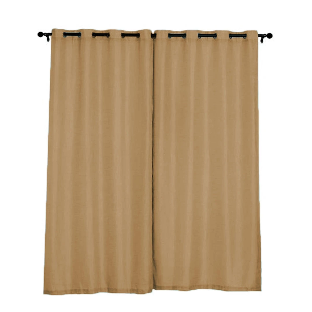 HIER_3120 2 Pack | Handmade Natural Faux Linen Curtains 52"x108", Curtain Panels With Chrome Grommets 15 HIER_3120 2 Pack | Handmade Natural Faux Linen Curtains 52"x108", Curtain Panels With Chrome Grommets