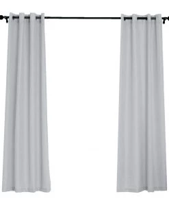 HIER_3120 Home Décor 2 Pack | Handmade Silver Faux Linen Curtains 52