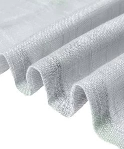 HIER_3120 2 Pack | Handmade Silver Faux Linen Curtains 52