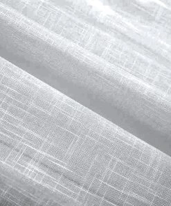 HIER_3120 2 Pack | Handmade Silver Faux Linen Curtains 52"x64", Curtain Panels With Chrome Grommets Home Décor 20 HIER_3120 2 Pack | Handmade Silver Faux Linen Curtains 52