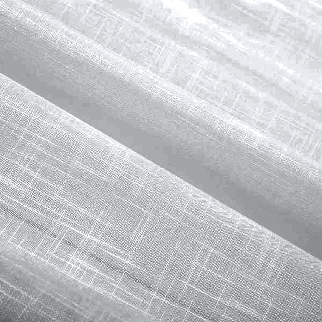 HIER_3120 2 Pack | Handmade Silver Faux Linen Curtains 52"x64", Curtain Panels With Chrome Grommets Home Décor 8 HIER_3120 2 Pack | Handmade Silver Faux Linen Curtains 52"x64", Curtain Panels With Chrome Grommets Home Décor