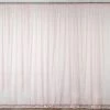 HIER_3110 Big Event Backdrops & Décor 2 Pack | 5ftx10ft Blush/Rose Gold Fire Retardant Floral Lace Sheer Curtains With Rod Pockets