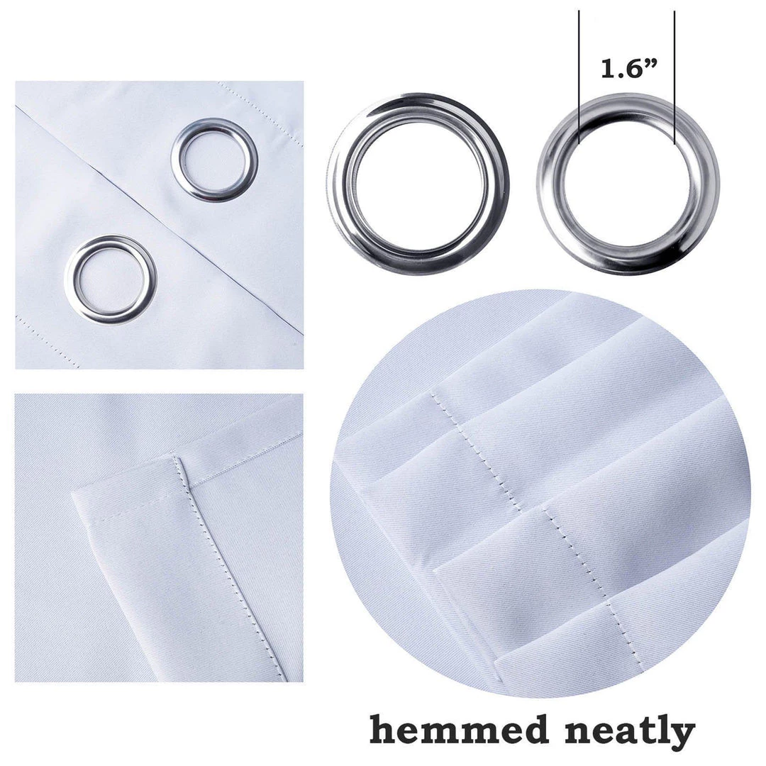 HIER_3160 2 Pack | White/Mint Chevron Print Velvet Blackout Window Curtain Grommet Panels, Noise Cancelling Curtains - 52"x108" Home Curtains 11 HIER_3160 2 Pack | White/Mint Chevron Print Velvet Blackout Window Curtain Grommet Panels, Noise Cancelling Curtains - 52"x108" Home Curtains