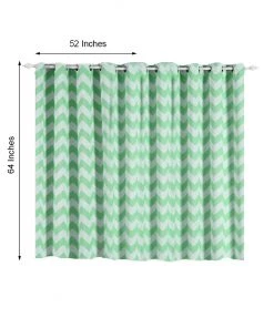 HIER_3160 2 Pack | White/Mint Chevron Design Thermal Blackout Soundproof Curtains With Chrome Grommet Window Treatment Panels - 52"x64" Home Décor 13 HIER_3160 2 Pack | White/Mint Chevron Design Thermal Blackout Soundproof Curtains With Chrome Grommet Window Treatment Panels - 52