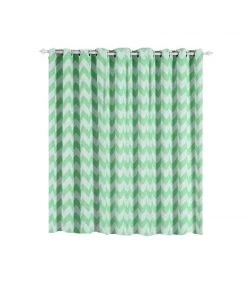 HIER_3160 Chevron Blackout Curtains | Pack Of 2 | White & Mint Blackout Curtains | 52"x96" Grommet Curtains | Insulated Grommet Curtains Home Décor 23 HIER_3160 Chevron Blackout Curtains | Pack Of 2 | White & Mint Blackout Curtains | 52