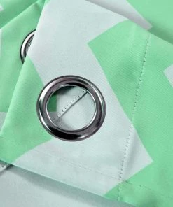 HIER_3160 Chevron Blackout Curtains | Pack Of 2 | White & Mint Blackout Curtains | 52"x96" Grommet Curtains | Insulated Grommet Curtains Home Décor 17 HIER_3160 Chevron Blackout Curtains | Pack Of 2 | White & Mint Blackout Curtains | 52