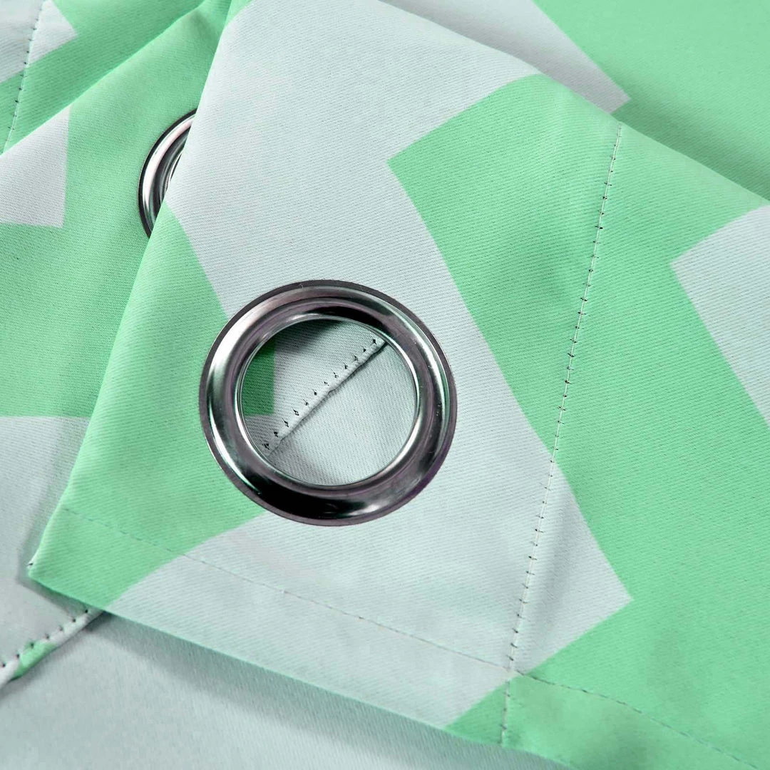 HIER_3160 Chevron Blackout Curtains | Pack Of 2 | White & Mint Blackout Curtains | 52"x96" Grommet Curtains | Insulated Grommet Curtains Home Décor 6 HIER_3160 Chevron Blackout Curtains | Pack Of 2 | White & Mint Blackout Curtains | 52"x96" Grommet Curtains | Insulated Grommet Curtains Home Décor