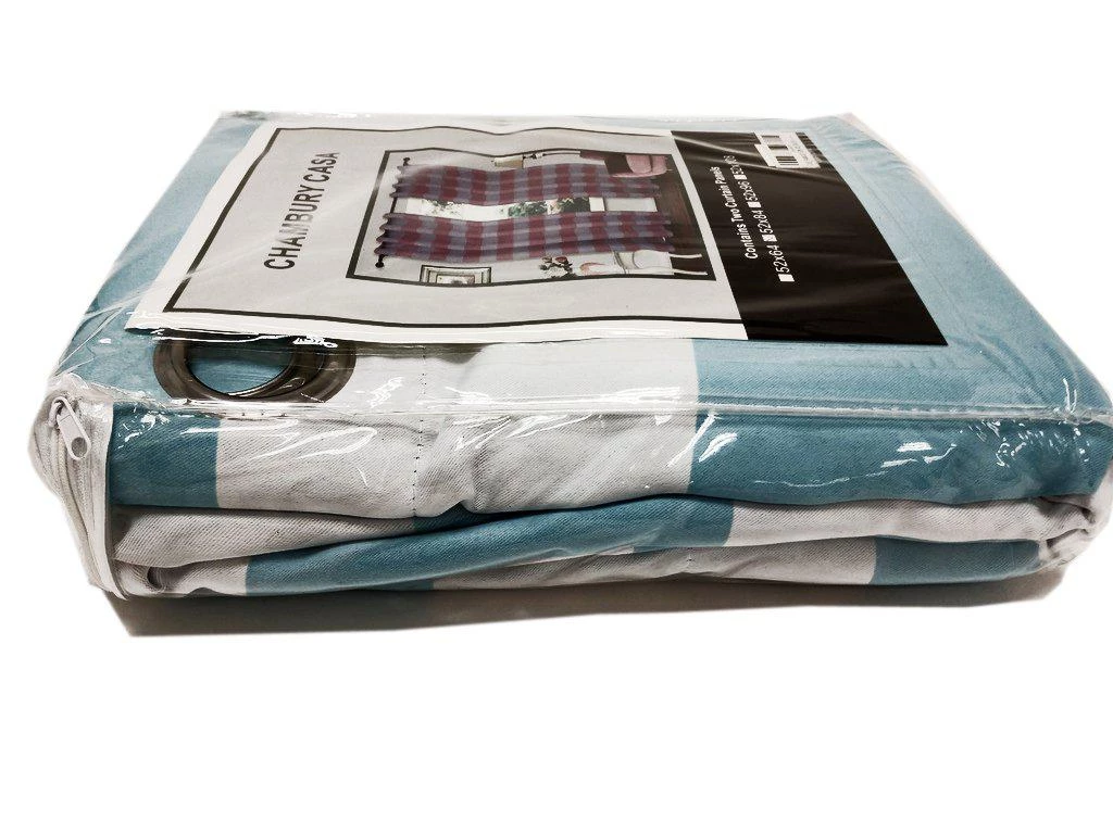 HIER_3160 Cabana Stripe Curtains | Pack Of 2 | White & Baby Blue Blackout Curtain | 52"x84" Grommet Curtains | Soundproofing Curtains Home Décor 10 HIER_3160 Cabana Stripe Curtains | Pack Of 2 | White & Baby Blue Blackout Curtain | 52"x84" Grommet Curtains | Soundproofing Curtains Home Décor