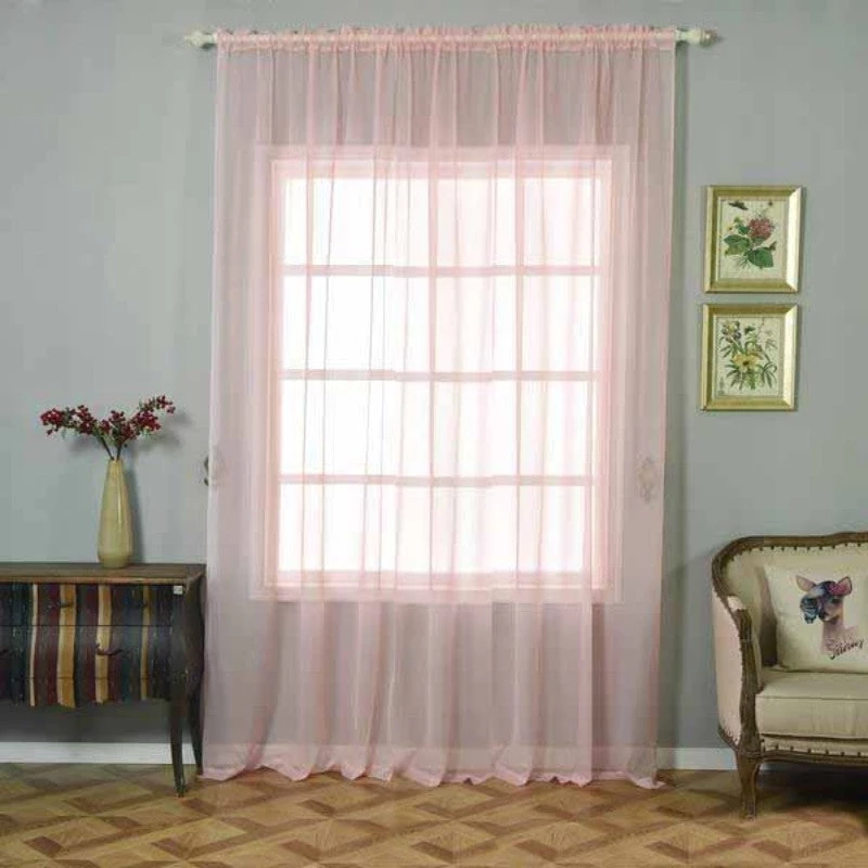 HIER_3160 Big Event Backdrops & Décor 2 Pack | Blush/Rose Gold Silk Organza Sheer Curtains With Rod Pocket Window Treatment Panels - 52"x108" 1 HIER_3160 Big Event Backdrops & Décor 2 Pack | Blush/Rose Gold Silk Organza Sheer Curtains With Rod Pocket Window Treatment Panels - 52"x108"