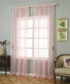 HIER_3160 Big Event Backdrops & Décor 2 Pack | Blush/Rose Gold Silk Organza Sheer Curtains With Rod Pocket Window Treatment Panels - 52"x108" 20 HIER_3160 Big Event Backdrops & Décor 2 Pack | Blush/Rose Gold Silk Organza Sheer Curtains With Rod Pocket Window Treatment Panels - 52