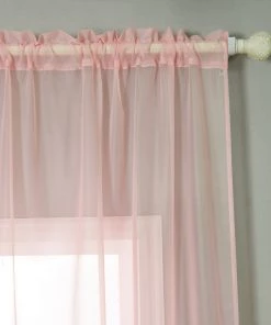 HIER_3160 Big Event Backdrops & Décor 2 Pack | Blush/Rose Gold Silk Organza Sheer Curtains With Rod Pocket Window Treatment Panels - 52"x108" 21 HIER_3160 Big Event Backdrops & Décor 2 Pack | Blush/Rose Gold Silk Organza Sheer Curtains With Rod Pocket Window Treatment Panels - 52