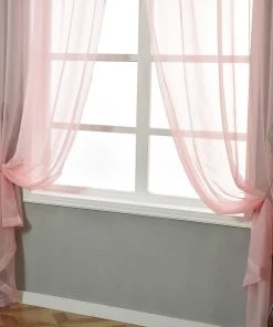 HIER_3160 Big Event Backdrops & Décor 2 Pack | Blush/Rose Gold Silk Organza Sheer Curtains With Rod Pocket Window Treatment Panels - 52"x108" 22 HIER_3160 Big Event Backdrops & Décor 2 Pack | Blush/Rose Gold Silk Organza Sheer Curtains With Rod Pocket Window Treatment Panels - 52