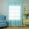 HIER_3160 Big Event Backdrops & Décor 2 Pack | Baby Blue Organza Grommet Sheer Curtains Panels - 52"x108"