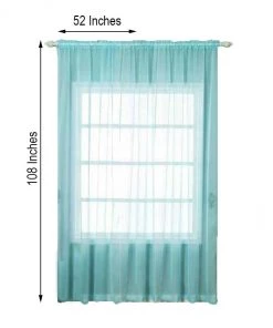 HIER_3160 Big Event Backdrops & Décor 2 Pack | Baby Blue Organza Grommet Sheer Curtains Panels - 52"x108" 16 HIER_3160 Big Event Backdrops & Décor 2 Pack | Baby Blue Organza Grommet Sheer Curtains Panels - 52