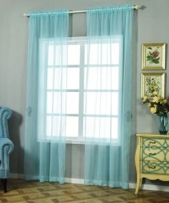 HIER_3160 Big Event Backdrops & Décor 2 Pack | Baby Blue Organza Grommet Sheer Curtains Panels - 52"x108" 21 HIER_3160 Big Event Backdrops & Décor 2 Pack | Baby Blue Organza Grommet Sheer Curtains Panels - 52