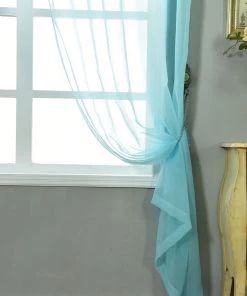 HIER_3160 Big Event Backdrops & Décor 2 Pack | Baby Blue Organza Grommet Sheer Curtains Panels - 52"x108" 25 HIER_3160 Big Event Backdrops & Décor 2 Pack | Baby Blue Organza Grommet Sheer Curtains Panels - 52