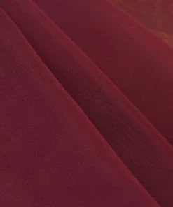 HIER_3160 2 Pack | Burgundy Organza Grommet Sheer Curtains Panels - 52