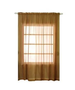 HIER_3160 Big Event Backdrops & Décor 2 Pack | Gold Grommet Sheer Curtains With Rod Pocket Window Treatment Panels - 52"x108" 23 HIER_3160 Big Event Backdrops & Décor 2 Pack | Gold Grommet Sheer Curtains With Rod Pocket Window Treatment Panels - 52