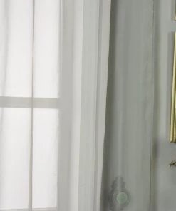 HIER_3160 2 Pack | Silver Sheer Organza Curtains With Rod Pocket Window Treatment Panels - 52"x108" 21 HIER_3160 2 Pack | Silver Sheer Organza Curtains With Rod Pocket Window Treatment Panels - 52