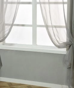 HIER_3160 2 Pack | Silver Sheer Organza Curtains With Rod Pocket Window Treatment Panels - 52"x108" 23 HIER_3160 2 Pack | Silver Sheer Organza Curtains With Rod Pocket Window Treatment Panels - 52