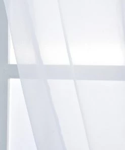 HIER_3160 2 Pack | White Grommet Sheer Curtains With Rod Pocket Window Treatment Panels - 52"x108" Big Event Backdrops & Décor 24 HIER_3160 2 Pack | White Grommet Sheer Curtains With Rod Pocket Window Treatment Panels - 52