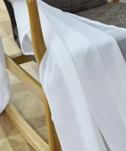 HIER_3160 2 Pack | White Grommet Sheer Curtains With Rod Pocket Window Treatment Panels - 52"x108" Big Event Backdrops & Décor 26 HIER_3160 2 Pack | White Grommet Sheer Curtains With Rod Pocket Window Treatment Panels - 52