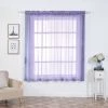 HIER_3160 2 Pack | Lavender Sheer Organza Curtains With Rod Pocket Window Treatment Panels - 52"x64" Big Event Backdrops & Décor