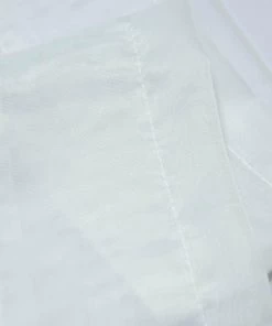 HIER_3160 2 Pack | Ivory Sheer Organza Curtains With Rod Pocket Window Treatment Panels - 52