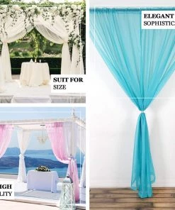 HIER_3160 2 Pack | Black Organza Grommet Sheer Curtains Panels - 52