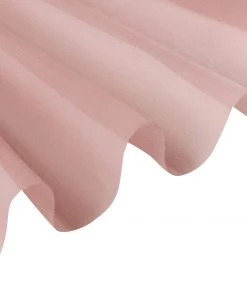 HIER_3110 Backdrop Panels 5ftx14ft Premium Dusty Rose Chiffon Curtain Panel Backdrop With Rod Pocket