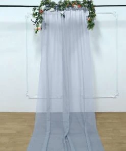 HIER_3110 Backdrop Panels 5ftx14ft Premium Dusty Blue Chiffon Curtain Panel Backdrop With Rod Pocket 22 HIER_3110 Backdrop Panels 5ftx14ft Premium Dusty Blue Chiffon Curtain Panel Backdrop With Rod Pocket