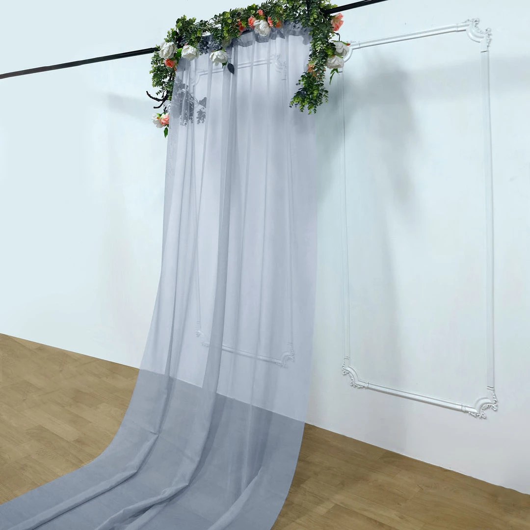 HIER_3110 Backdrop Panels 5ftx14ft Premium Dusty Blue Chiffon Curtain Panel Backdrop With Rod Pocket 3 HIER_3110 Backdrop Panels 5ftx14ft Premium Dusty Blue Chiffon Curtain Panel Backdrop With Rod Pocket