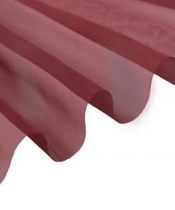 HIER_3110 Backdrop Panels 5ftx14ft Premium Burgundy Chiffon Curtain Panel Backdrop With Rod Pocket