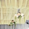 HIER_3110 Backdrop Panels 5ftx14ft Premium Champagne Chiffon Curtain Panel Backdrop With Rod Pocket